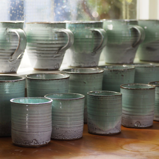pottery mugs and tumblers